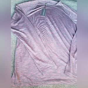 ***SOLD*** New JOHN VARVATOS Sleek, Long Sleeve Burgundy + Black Shirt MEDIUM